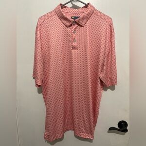 Pinkish/peach Patterned Men's Jack Nichlaus  golf Polo XL Shirt